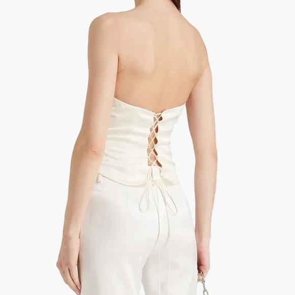 Magda Butrym strapless silk corset top - Picture 4 of 6